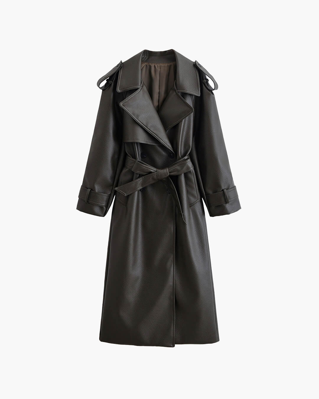 Veste moto longue en cuir Kelly