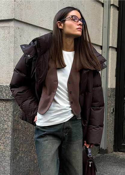 Lola Veste matelassée oversize avec capuche détachable
