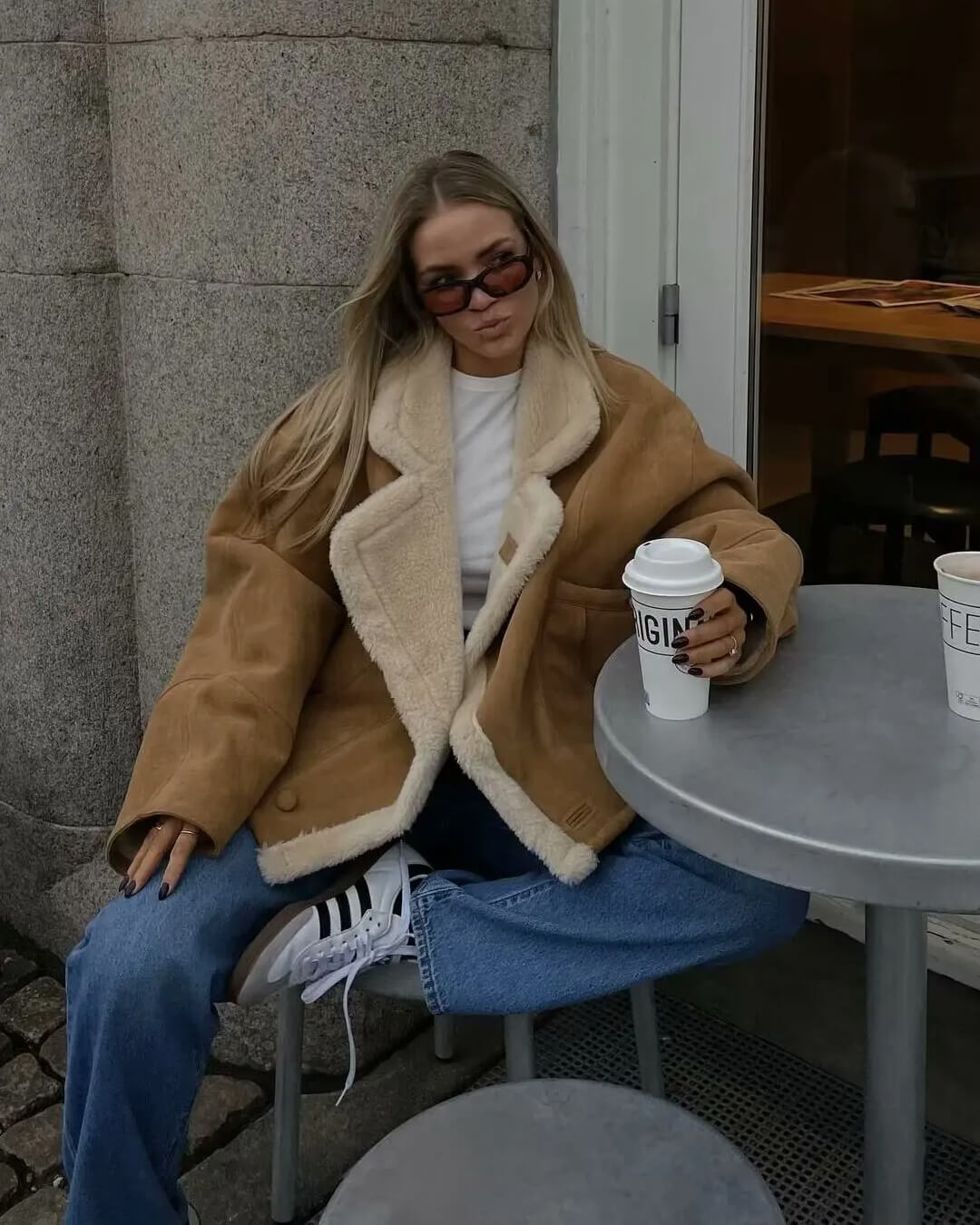 Blouson moto Jane en similicuir