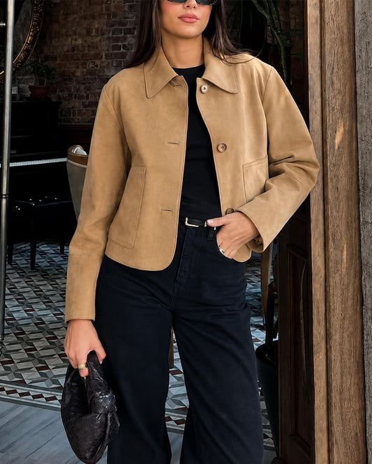 Veste courte Edie en suédine synthétique