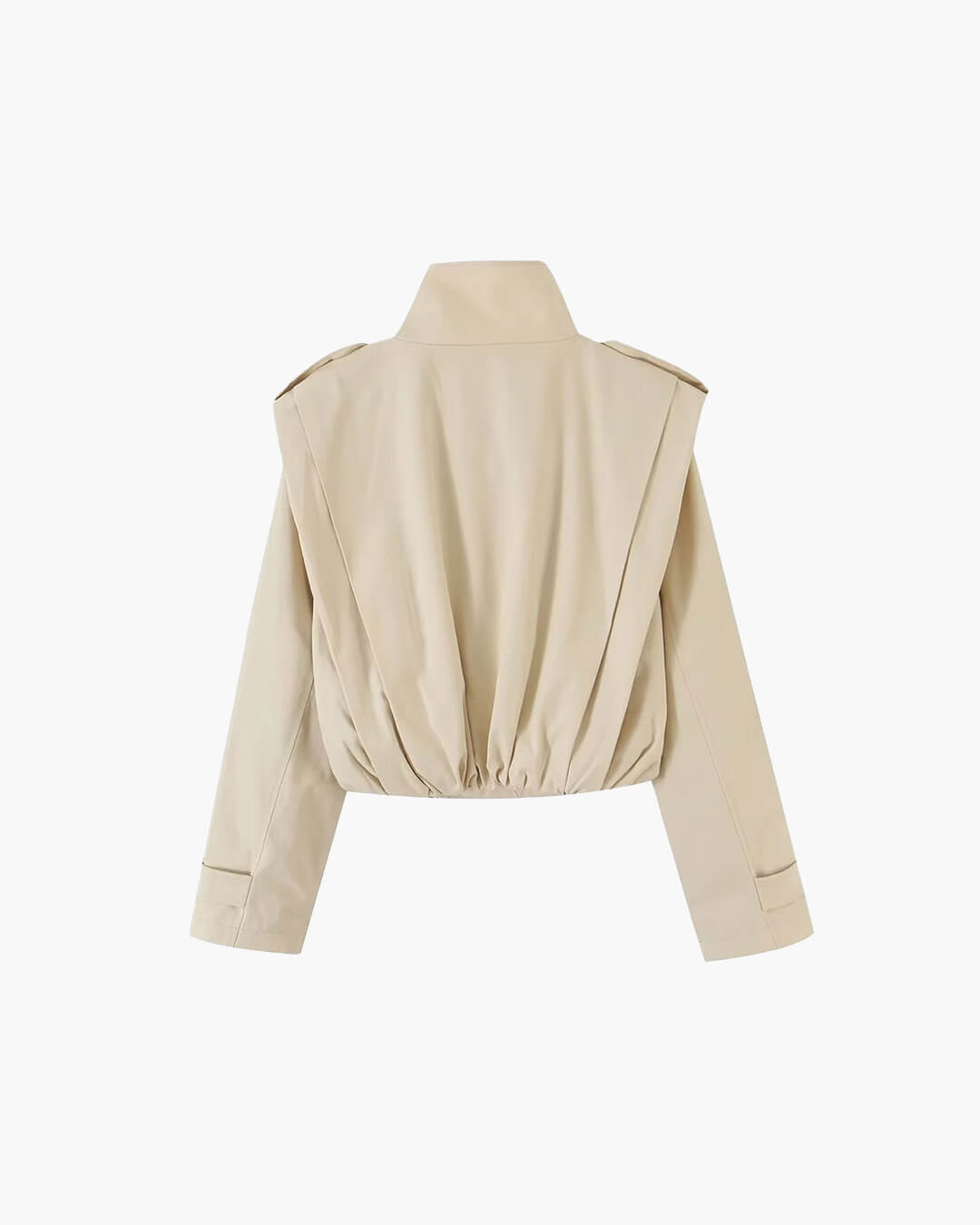 Manteau trench Isabel plissé à col haut