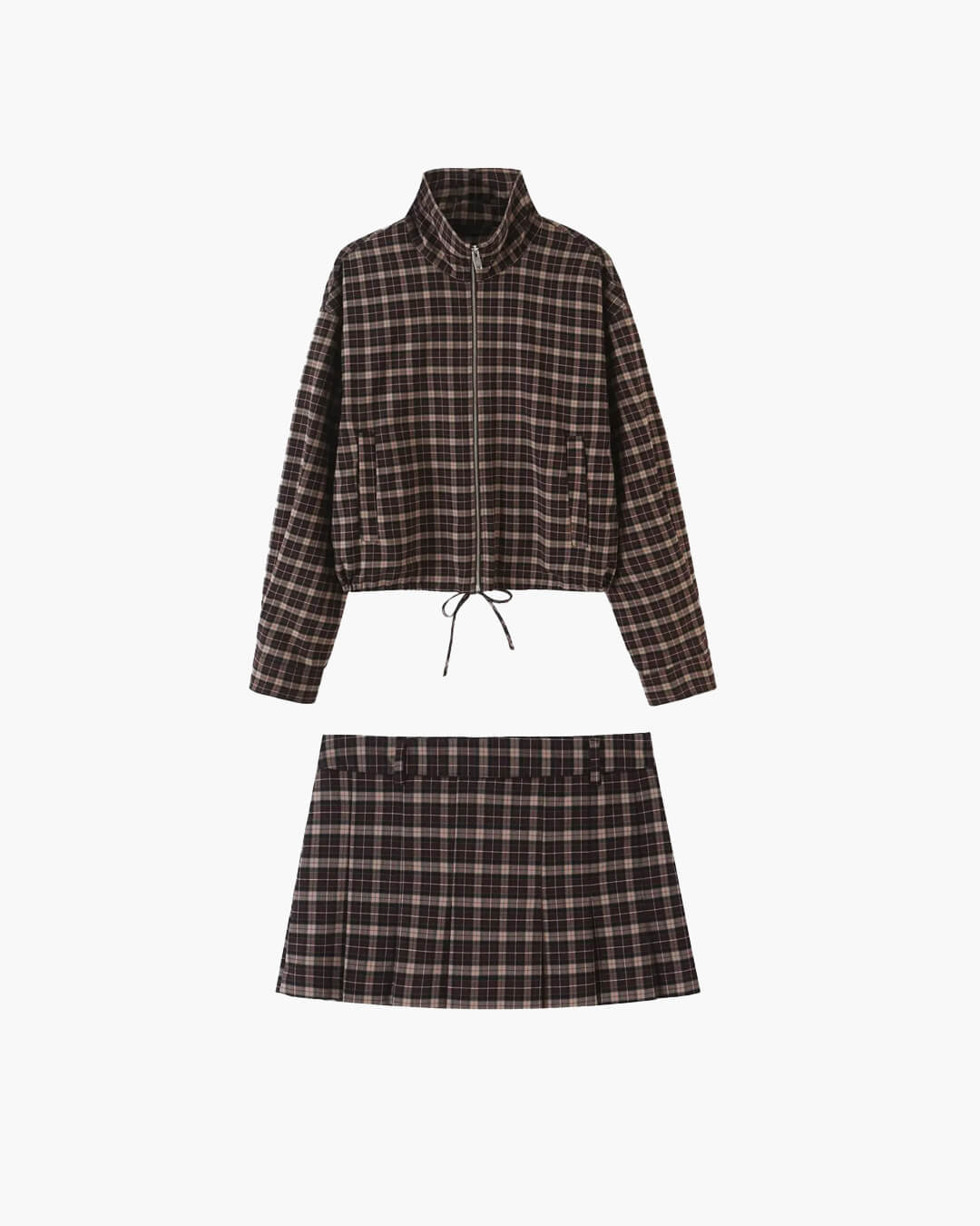 Ensemble veste & jupe à carreaux Eva