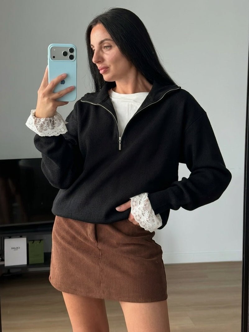 Pull tricot demi-zip Alice