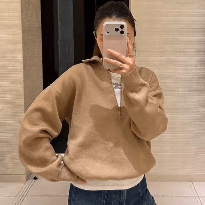 Pull tricot demi-zip Alice