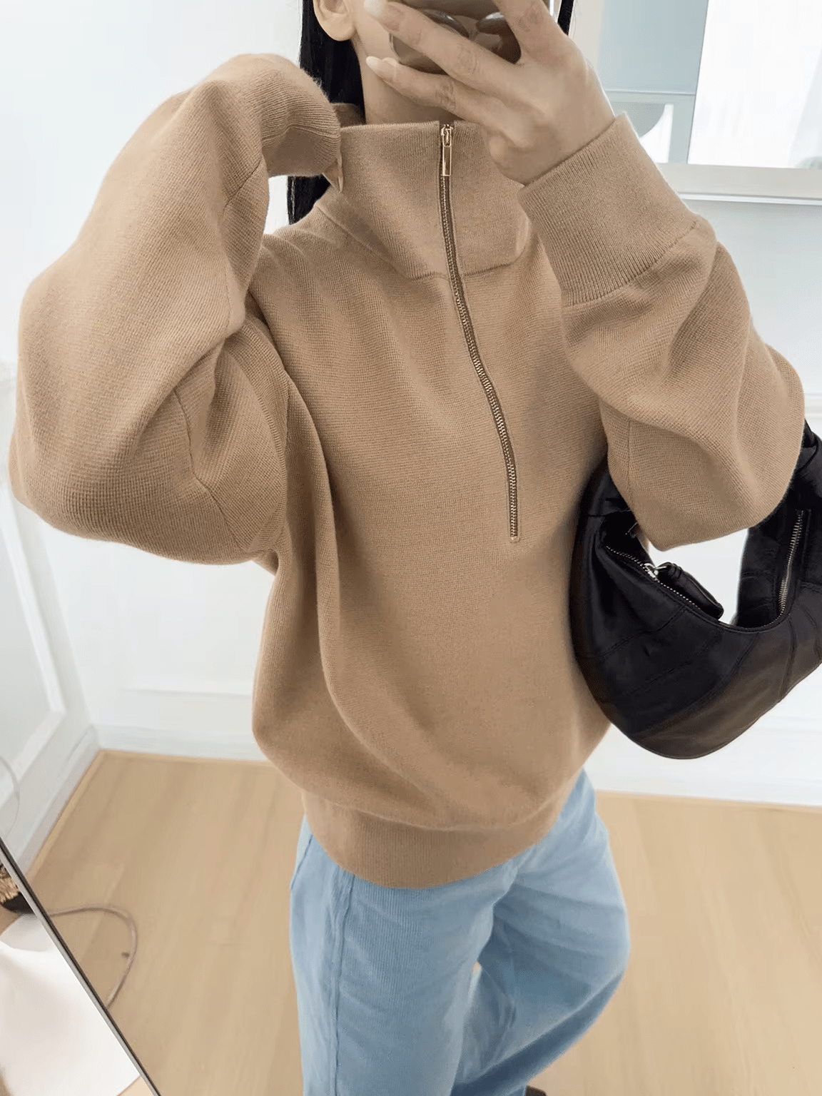 Pull tricot demi-zip Alice