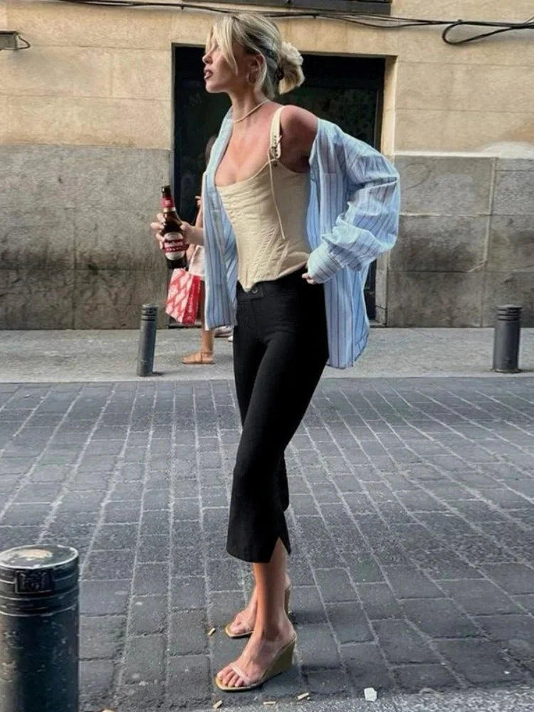 Pantalon capri de sport Xanthe noir