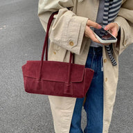 Sac épaule Alicia en suédine d’inspiration vintage