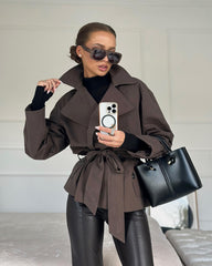 Trench-coat court ceinturé Aliya
