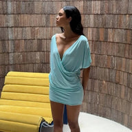 Amy robe mini froncée
