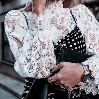 SOKYND Andy Long Sleeve Sheer Lace Top TopsyT1773141022777151867WhiteXS