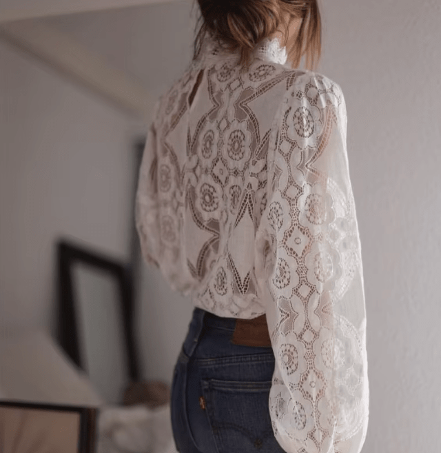 SOKYND Andy Long Sleeve Sheer Lace Top TopsyT1773141022777151867WhiteXS