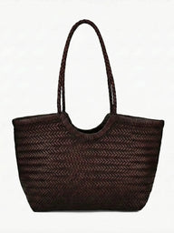 Anna Woven Faux Leather Bag