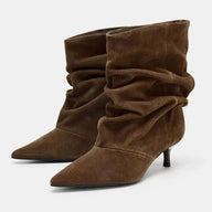 Annie Bottines à cheville froncées en suédine synthétique