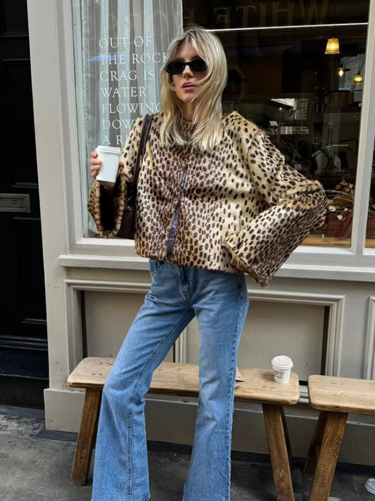 SOKYND Annie Leopard Faux Fur Jacket JacketSOKYND-519063-XL-OS-04247XL