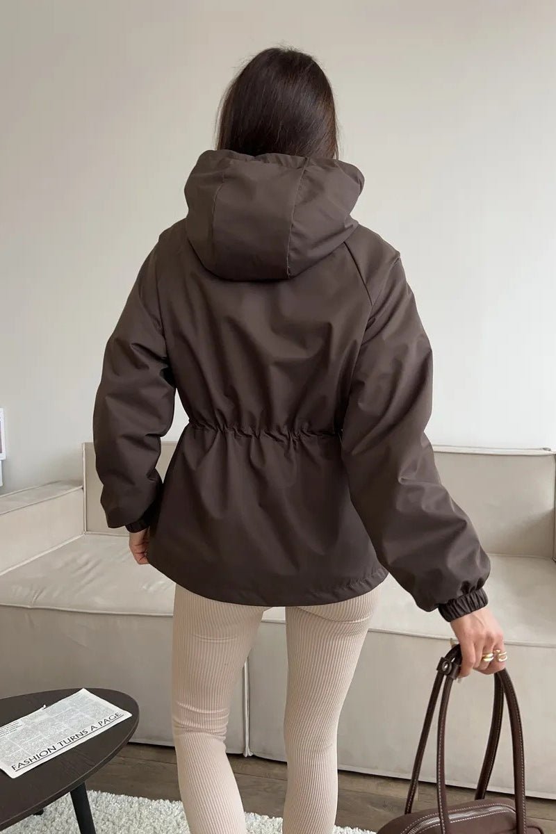 SOKYND Camila Waterproof Hooded Jacket Coats & JacketsBrownM
