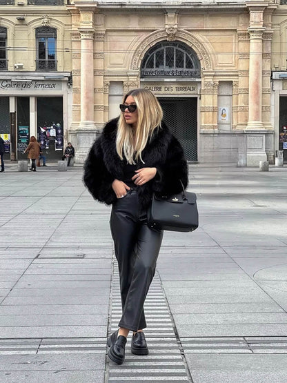 SOKYND Carley Faux Fur Coat Coats & JacketszN1767356248744829631BlackS