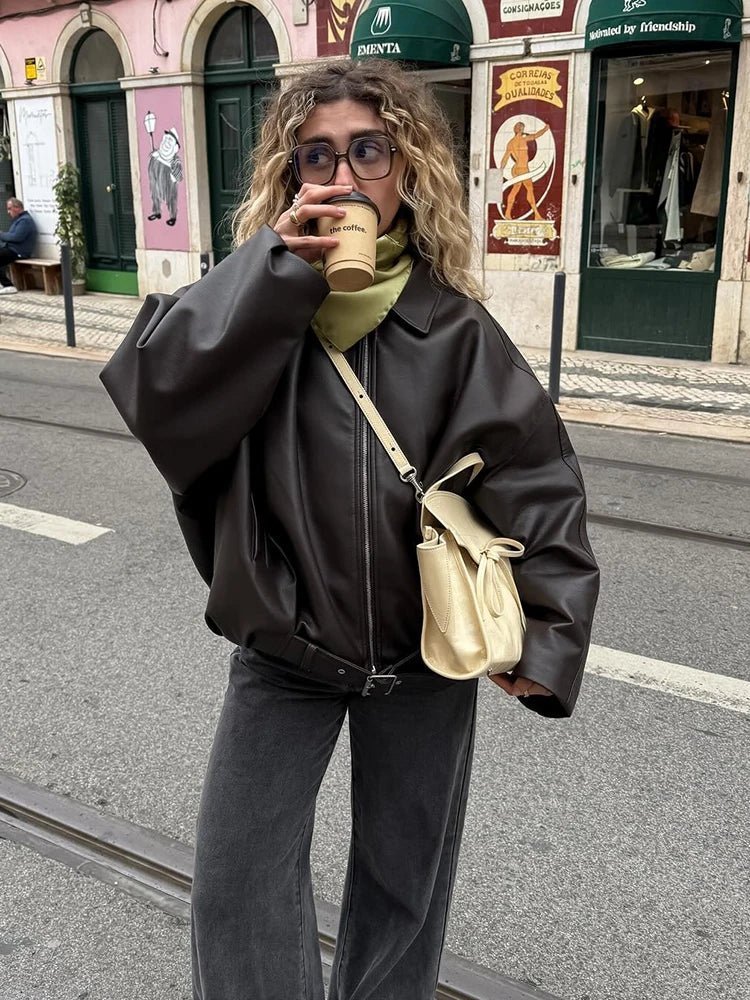 SOKYND Carlotta Vegan Leather Jacket Coats & Jacketsat1767625273842264667BlackS