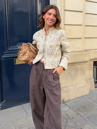 Veste courte florale Carmen