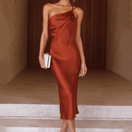 Robe midi Cassia à une épaule