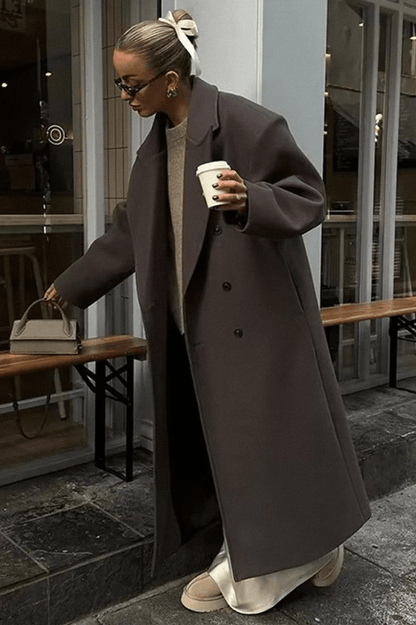 SOKYND Charlene Maxi Coat Coats & JacketsgU1767625273833505739BrownL