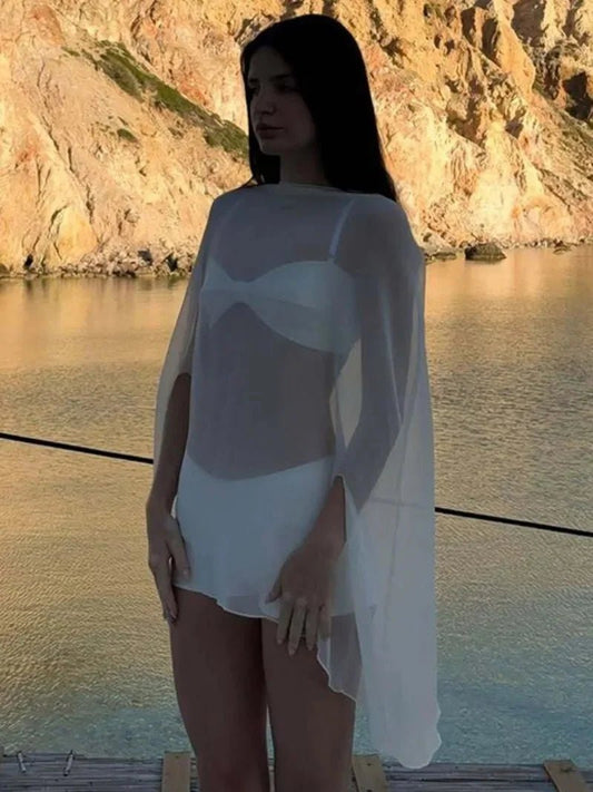 SOKYND Chelsea Loose Blouse Cover - up BlouseWhiteS