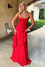 Robe longue dos nu à bretelles fines Clementine