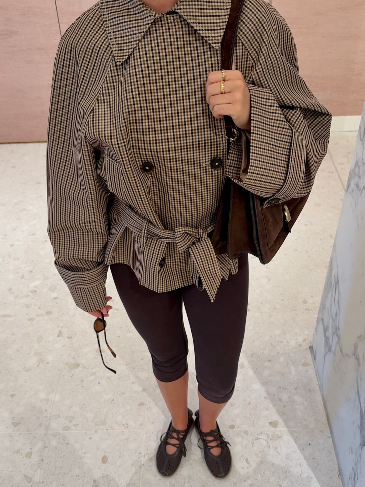 SOKYND Daniela Plaid Belted Trench Coat CoatSOKYND-117079-XS-OS-76343XS