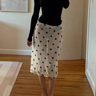 Jupe midi transparente en maille Delilah