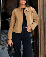 Veste courte Edie en suédine synthétique