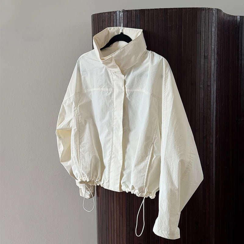 SOKYND Elena Hooded Waterproof Bomber Jacket JacketBlackS