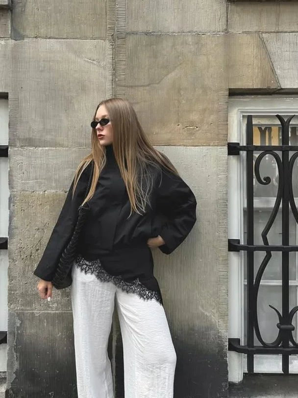 SOKYND Elena Hooded Waterproof Bomber Jacket JacketBlackS