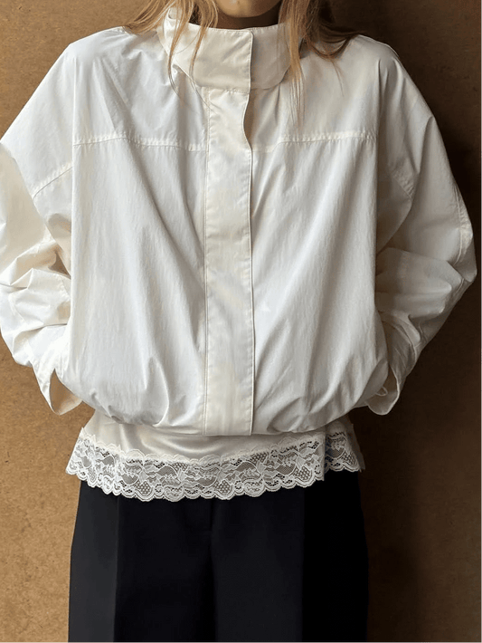 SOKYND Elena Hooded Waterproof Bomber Jacket JacketWhiteS