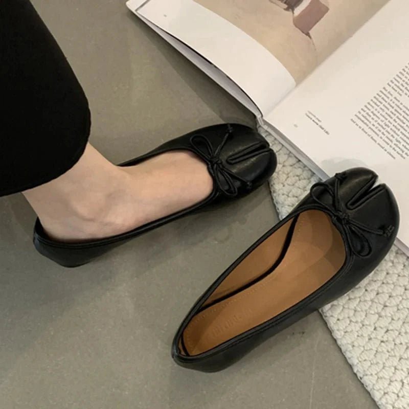 Ballerines noires à détails nœud SOKYND