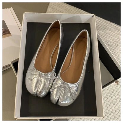 SOKYND Elena Slip - On Ballet Flats ShoesSilver36