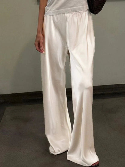SOKYND Elena Wide Leg Satin Trousers PantsSOKYND-596887-BRO-S-68759BrownS