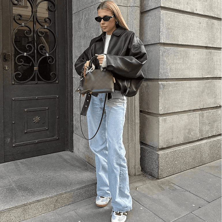 SOKYND Eliana Leather Moto Jacket Coats & JacketsSOKYND-730391-BRO-L-17367BrownL