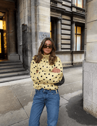 Emily Veste à pois avec cordon