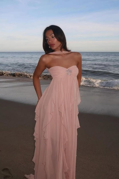 SOKYND Emmi Strapless Ruffled Maxi Dress DressSOKYND-866519-BAB-S-82775Baby PinkS