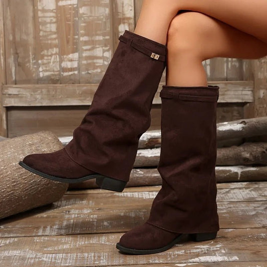 Bottes montantes Esther en simil-suède