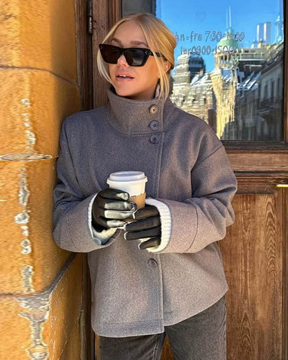 SOKYND Ezra elegant Jacket with Stand Collar Coats & JacketsEc1767356248733488713GreyM