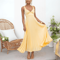 Robe longue plissée fluide Fenella