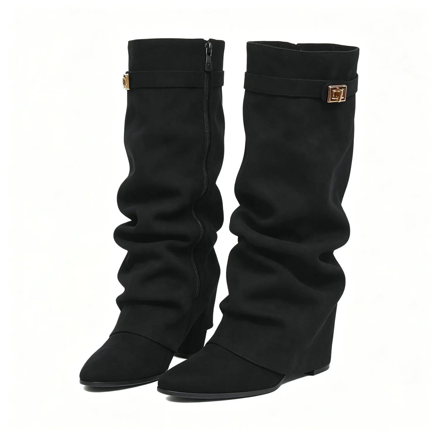 SOKYND Gloria Slouchy Faux Suede Knee High Boots BootsSOKYND-752535-BRO-34-17175Brown34