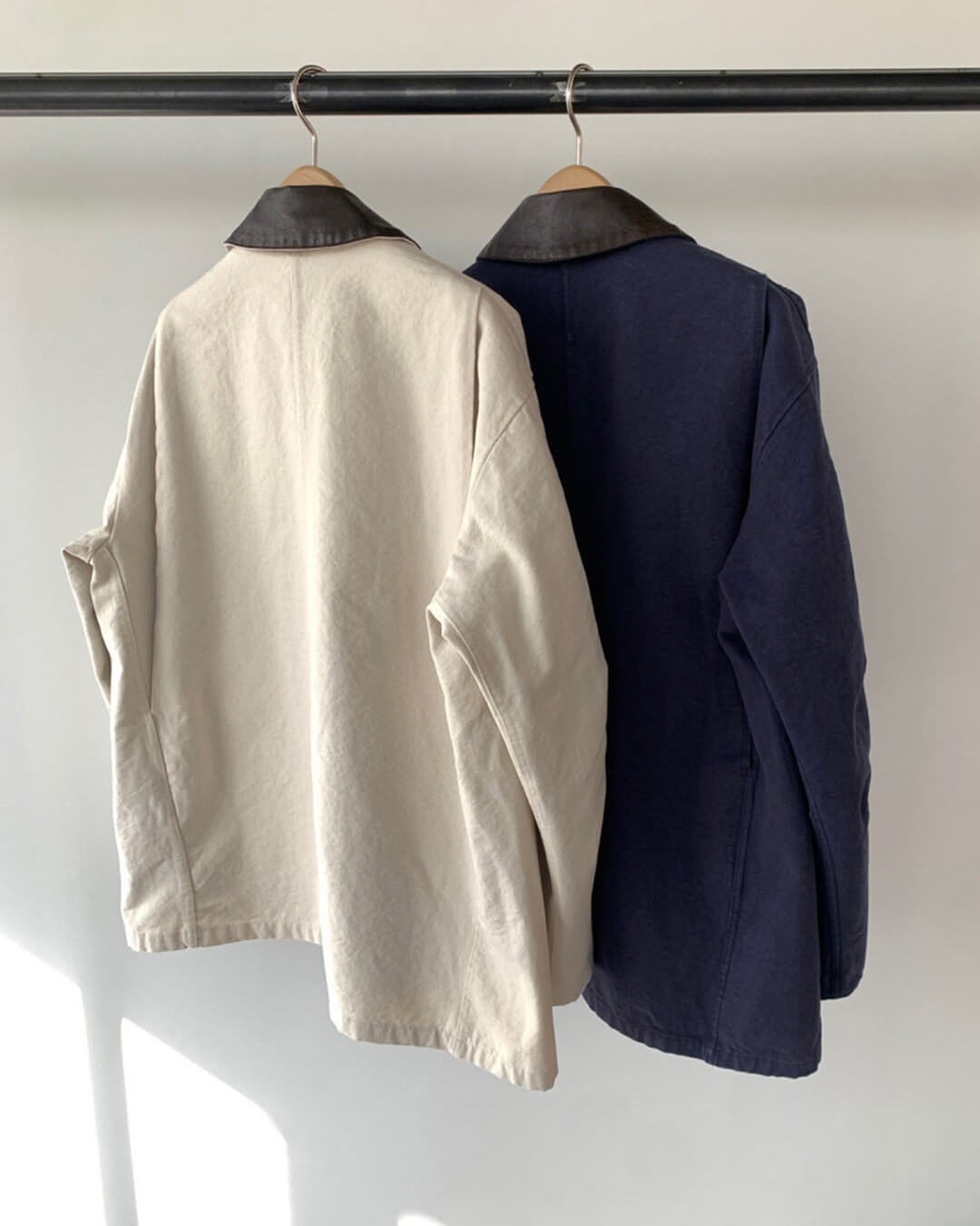 SOKYND Helena Contrast Collar Utility Jacket JacketSOKYND-770839-BEI-S-35543BeigeS