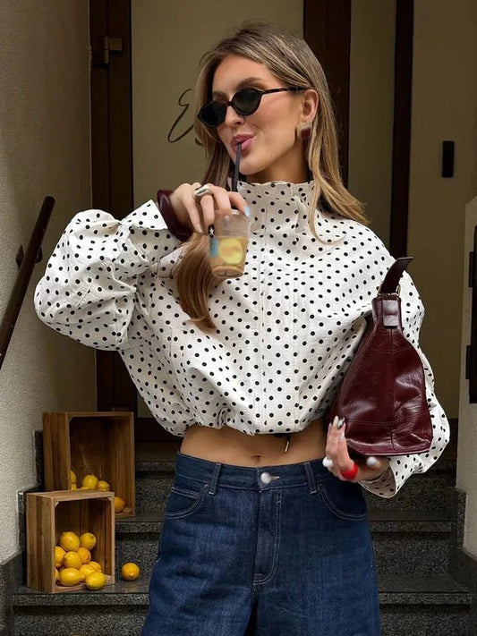 SOKYND Hera Polka Dot Jacket Coats & JacketsjE1774219786673501124WhiteXS