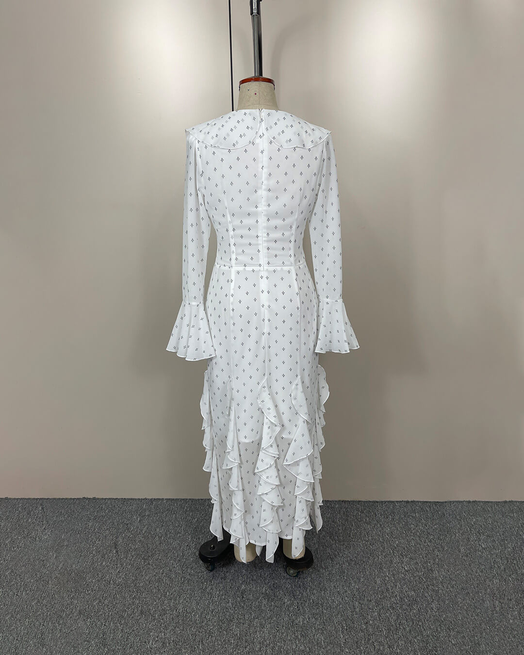 Gloria Flared Sleeve Ruffle Maxi Dress