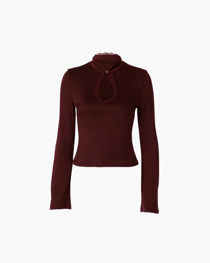 SOKYND Jasmin High Neck Keyhole Blouse BlouseSOKYND-351575-BLA-XS-84759BlackXS