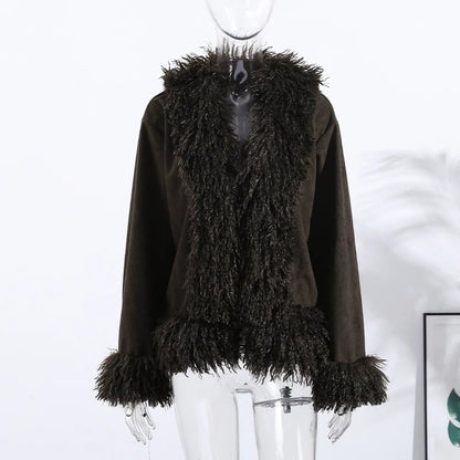 SOKYND Jedda Plush Faux Fur Coat Coats & Jacketspj1767625273826930229BrownL