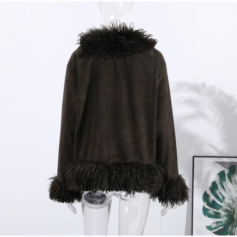 SOKYND Jedda Plush Faux Fur Coat Coats & Jacketspj1767625273826930229BrownL