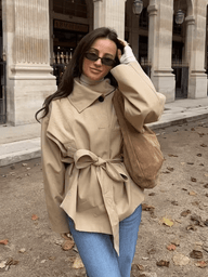 Trench-coat ceinturé asymétrique Jenny