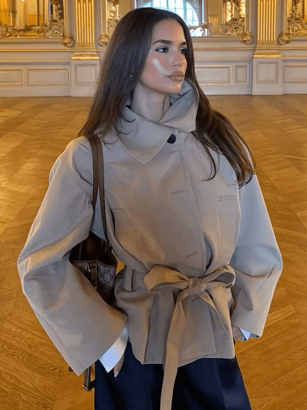 SOKYND Jenny Asymmetric Belted Trench Coat Coats & JacketsSOKYND-748439-BEI-S-59607BeigeS